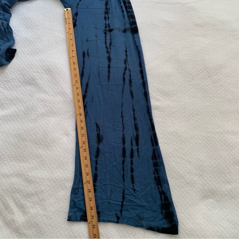 Chatoyant Blue Tie Dye Wide Leg Smocked Waist Pants Womens Medium - Picture 10 of 11